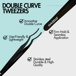 Double - Curved Master Tweezers - Gazelle Lashes