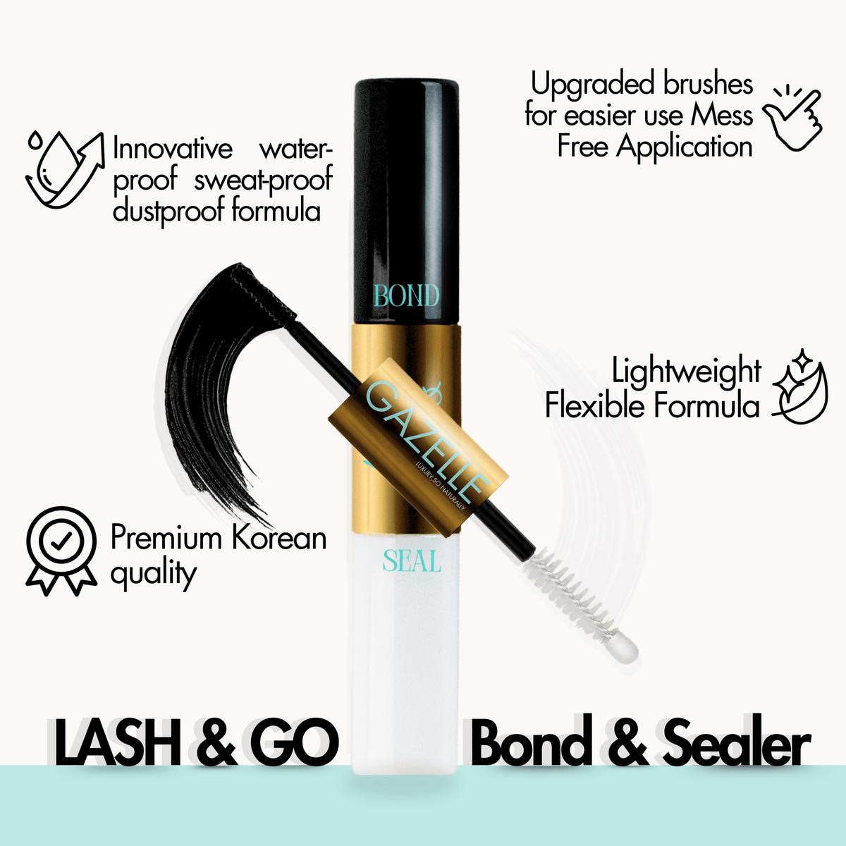 Lash & Go 2 - in - 1 Glue & Sealer - Gazelle Lashes